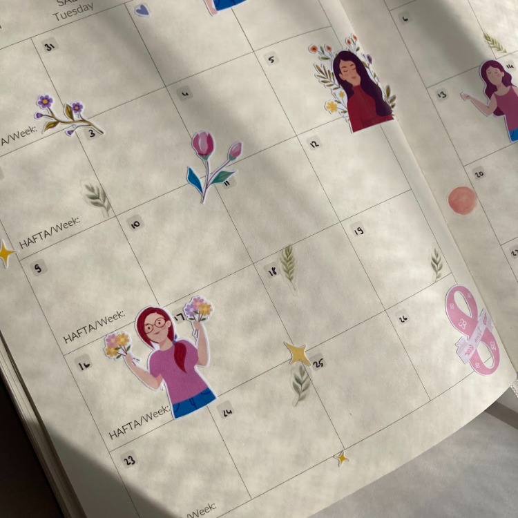 Kadınlar Günü Sticker Seti