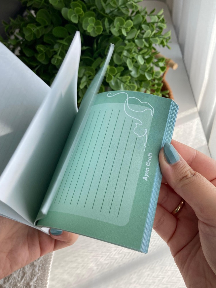 A6 Green Cat Notepad
