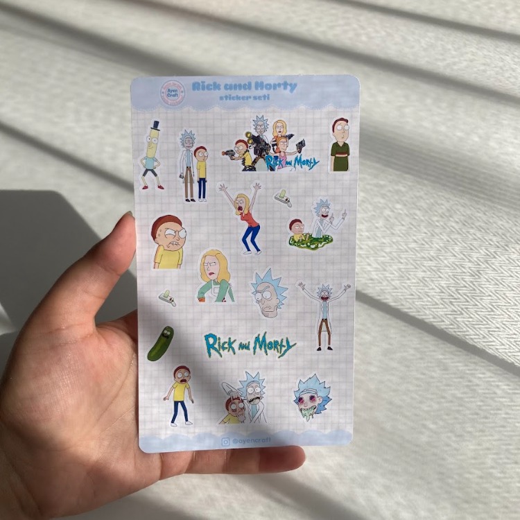 Rick and Morty Sticker Seti