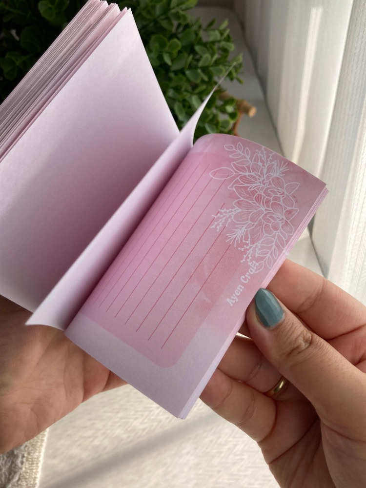 A6 Pink Flower Notepad