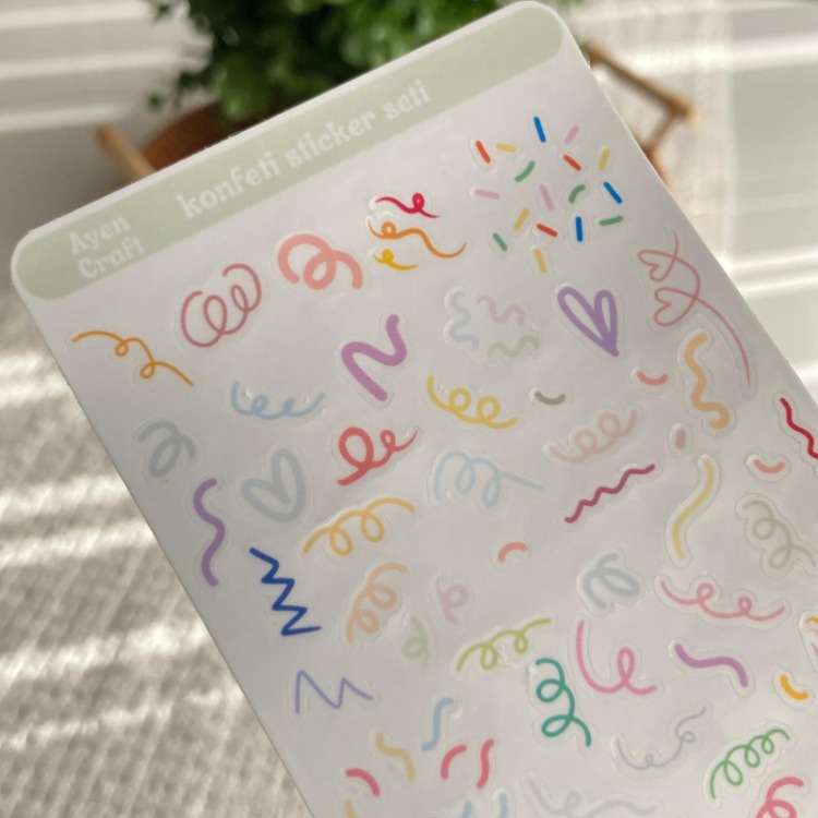 Konfeti Sticker Seti