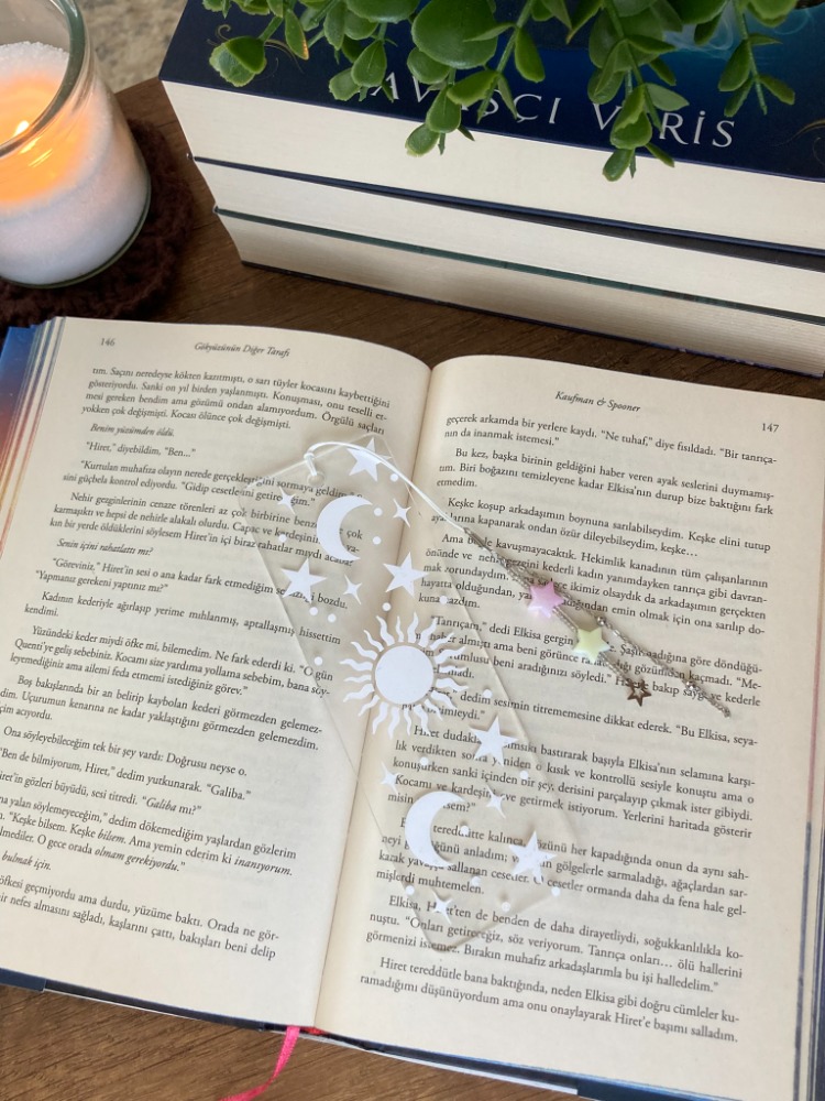 Galaksi Akrilik Kitap Ayracı