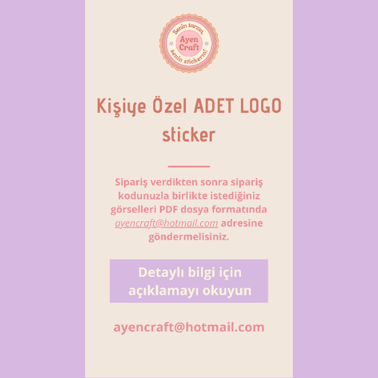 Kişiye Özel LOGO Sticker