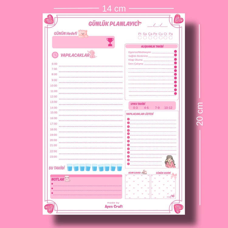 Pembe Günlük Planlayıcı