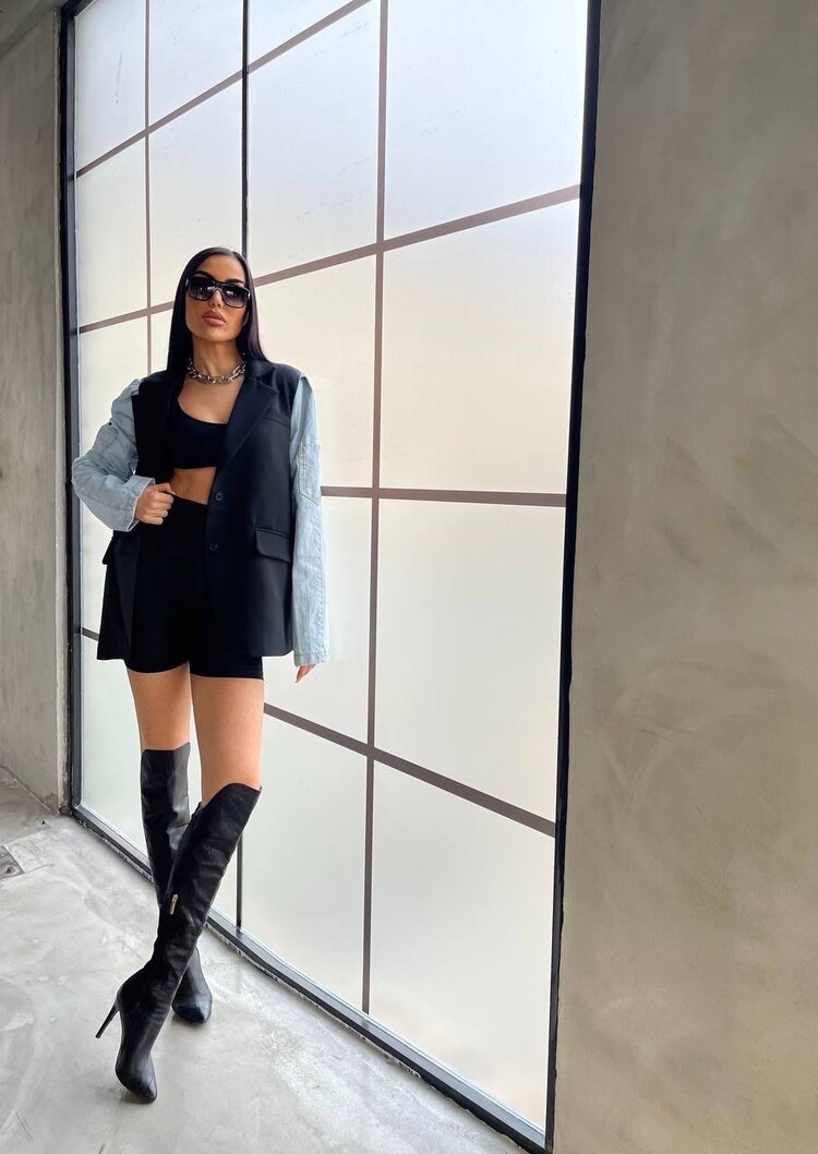 Kot detaylı blazer