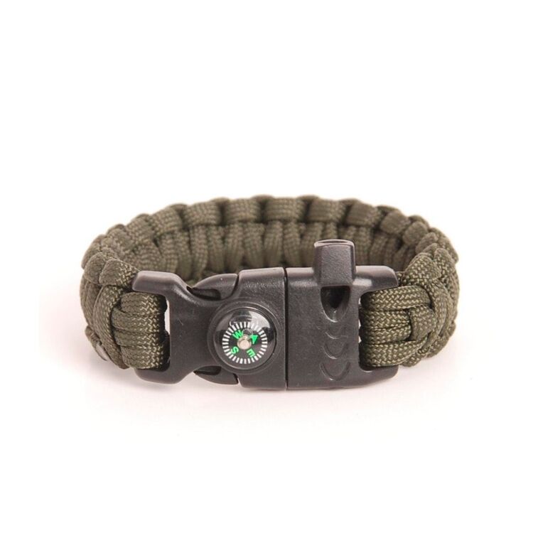 Paracord Hayatta Kalma Bilekliği - Haki