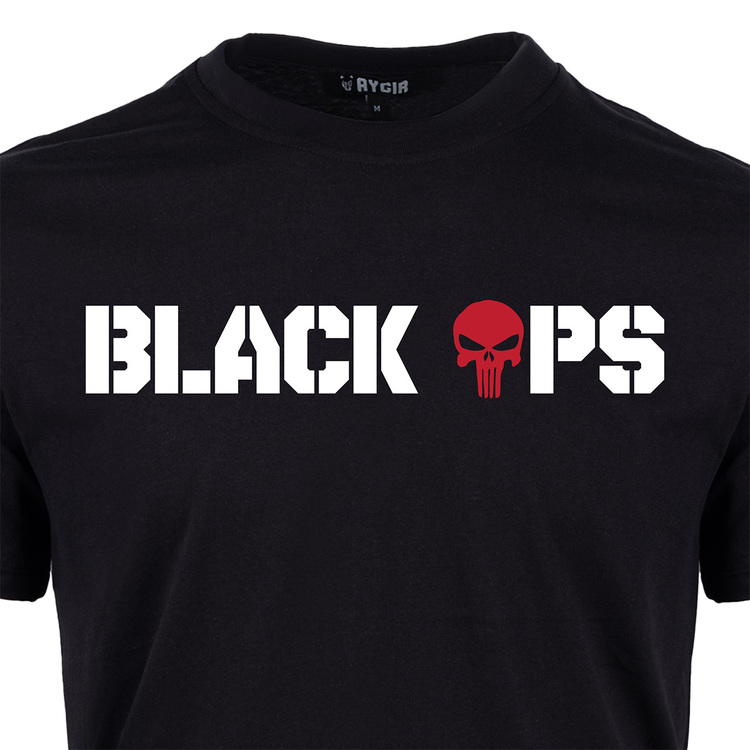 Black Ops Baskılı Tişört Siyah