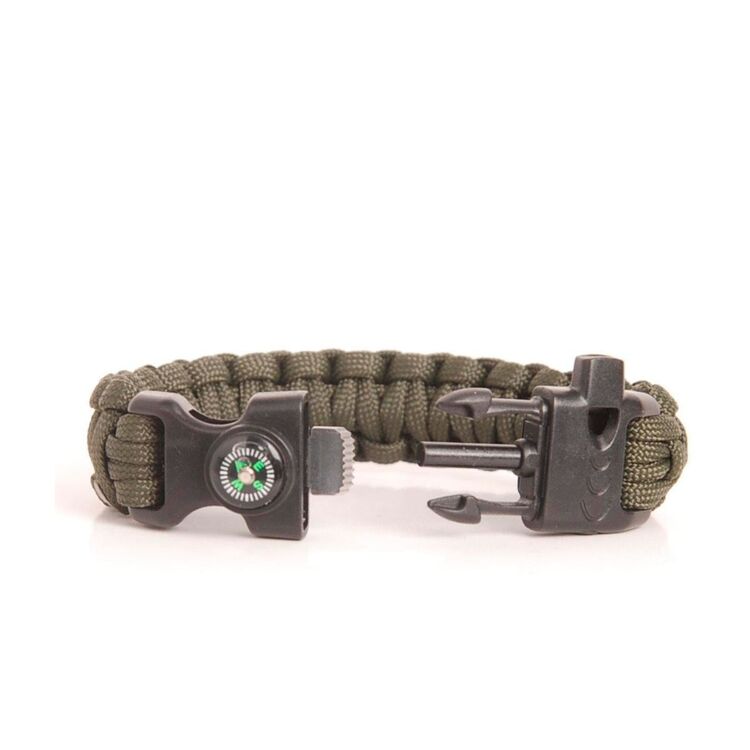 Paracord Hayatta Kalma Bilekliği - Haki