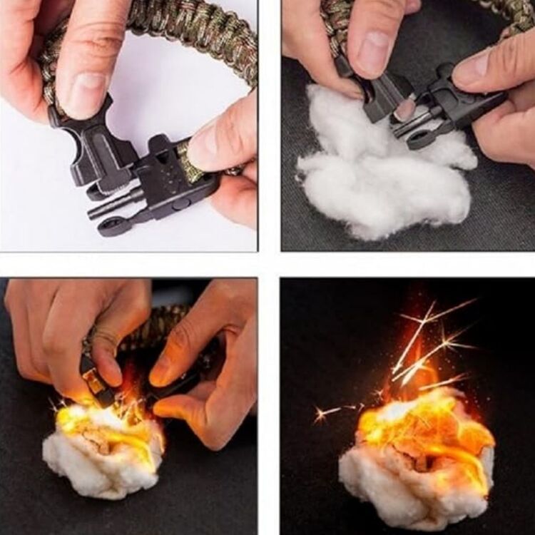 Paracord Hayatta Kalma Bilekliği - Siyah