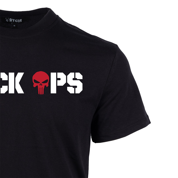 Black Ops Baskılı Tişört Siyah