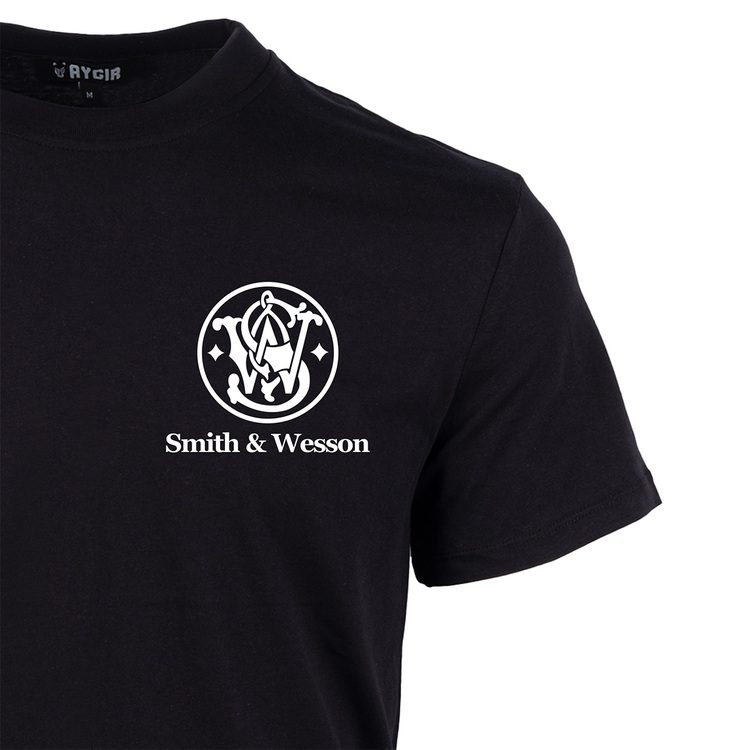 Mini Smith & Wesson Baskılı Tişört Siyah