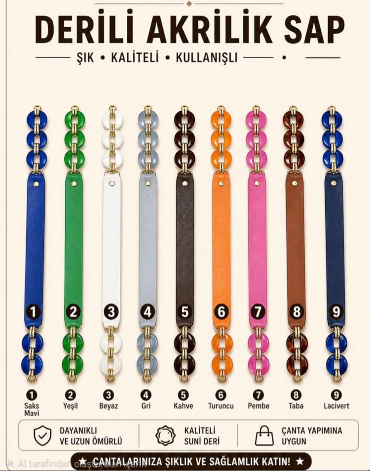 Derili akrilik kulp