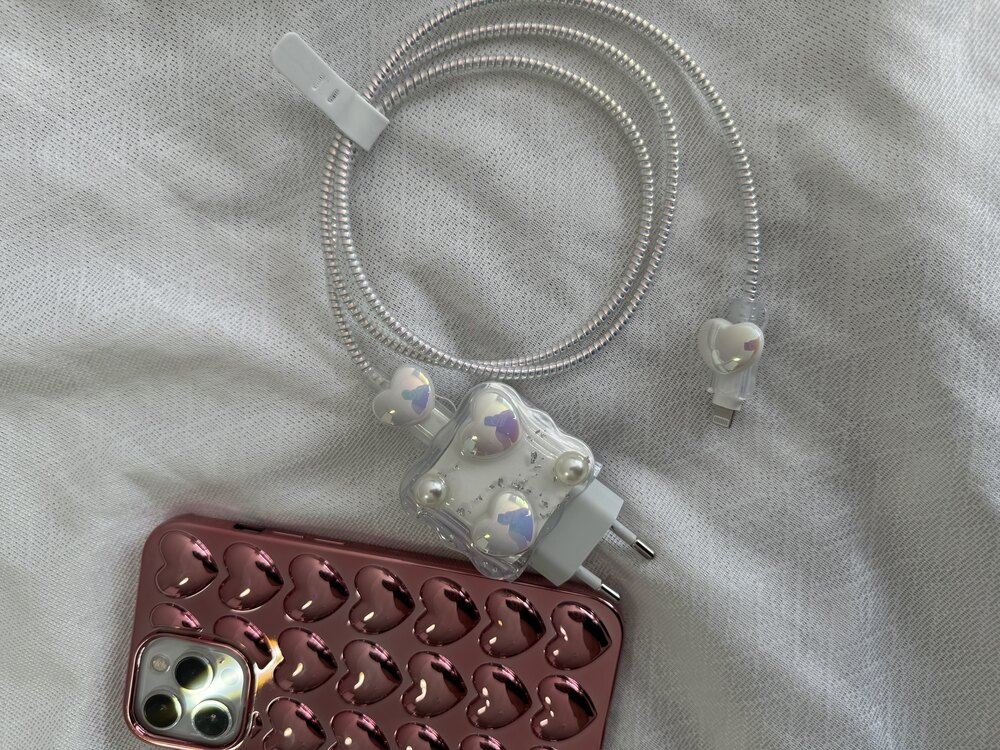 Aşk Perisi Kalpli Rose Gold Kılıf seti