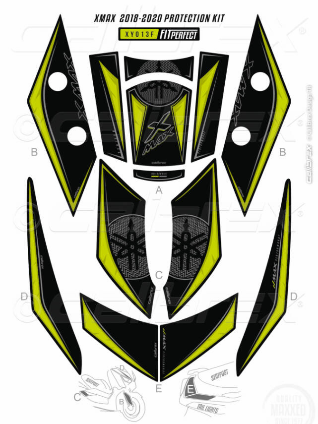YAMAHA XMAX FULL TANKPAD SET 2018-2020