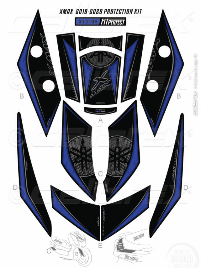 YAMAHA XMAX FULL TANKPAD SET 2018-2020