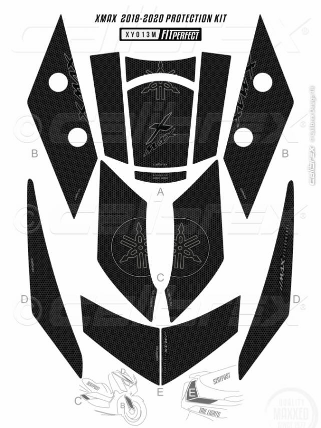 YAMAHA XMAX FULL TANKPAD SET 2018-2020