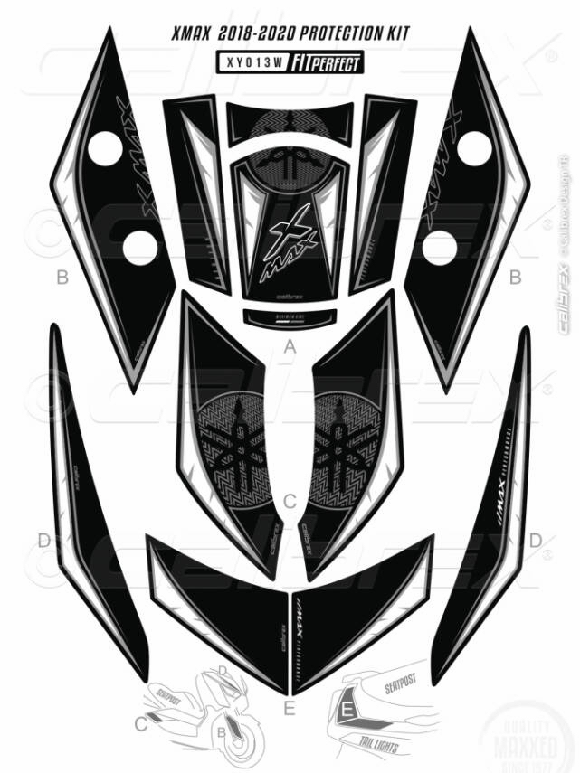 YAMAHA XMAX FULL TANKPAD SET 2018-2020