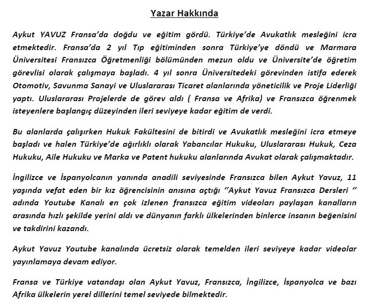 FRANSIZCA BAŞLANGIÇ SEVİYESİ DİLBİLGİSİ