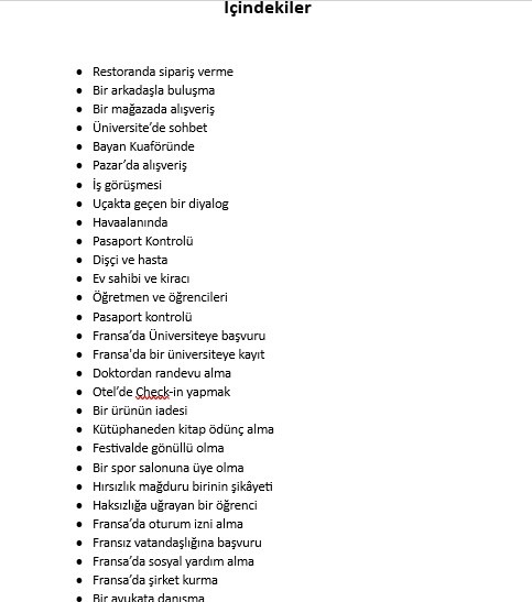 FRANSIZCA DİYALOGLAR KİTABI