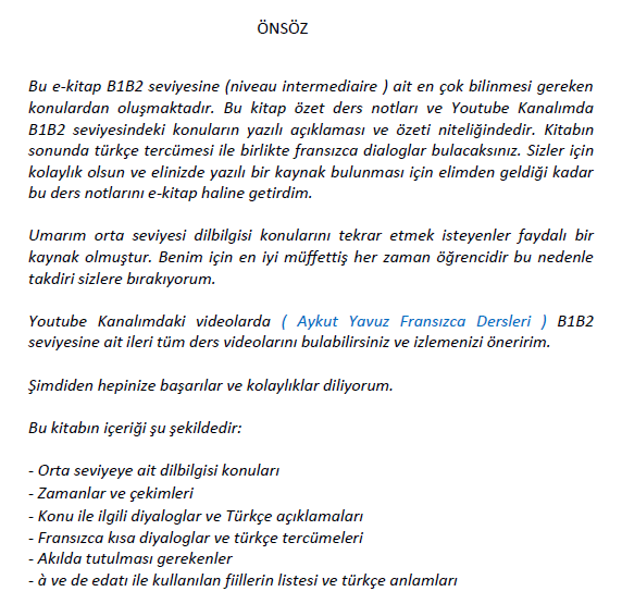 FRANSIZCA ORTA SEVİYE DİLBİLGİSİ 