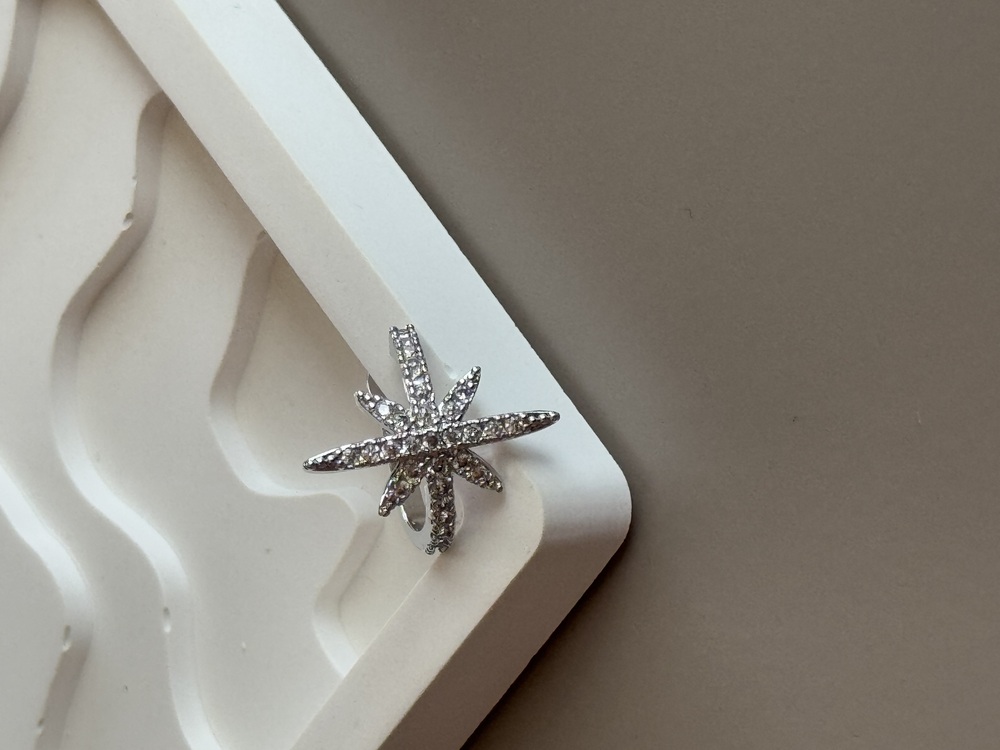 Çelik Silver Yıldız Earcuff