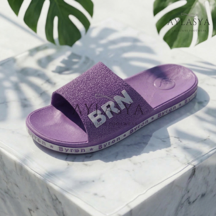 Byron Lila Unisex Kaydırmaz Taban Terlik