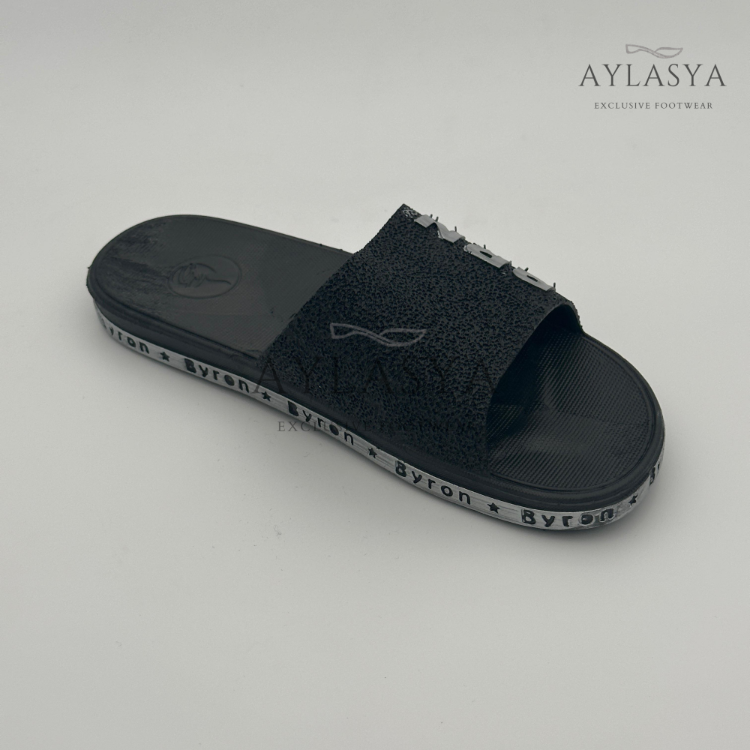 Byron Siyah Unisex Kaydırmaz Taban Terlik