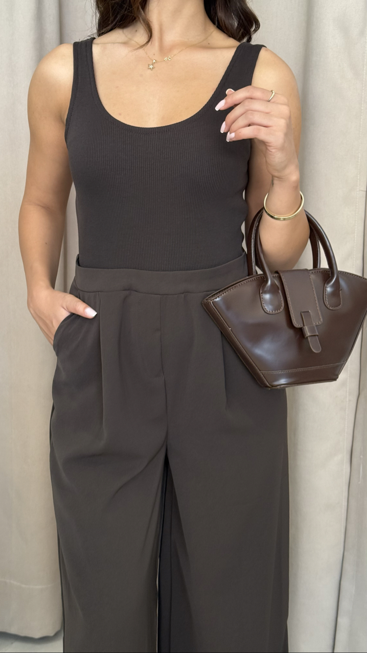 Kahve Palazzo Pantalon