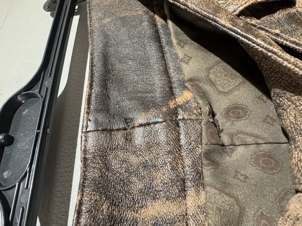 Gerçek deri unisex vintage bermuda şort