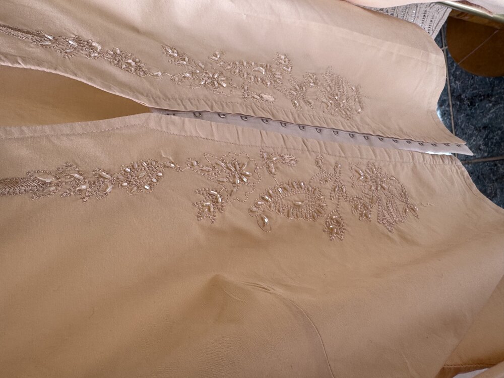Vintage İşlemeli Cotton Gömlek