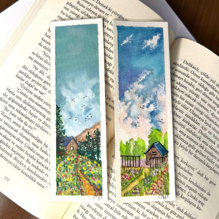 Bahar Yolu ve Kuşlar 2'li Set - Kitap Ayracı
