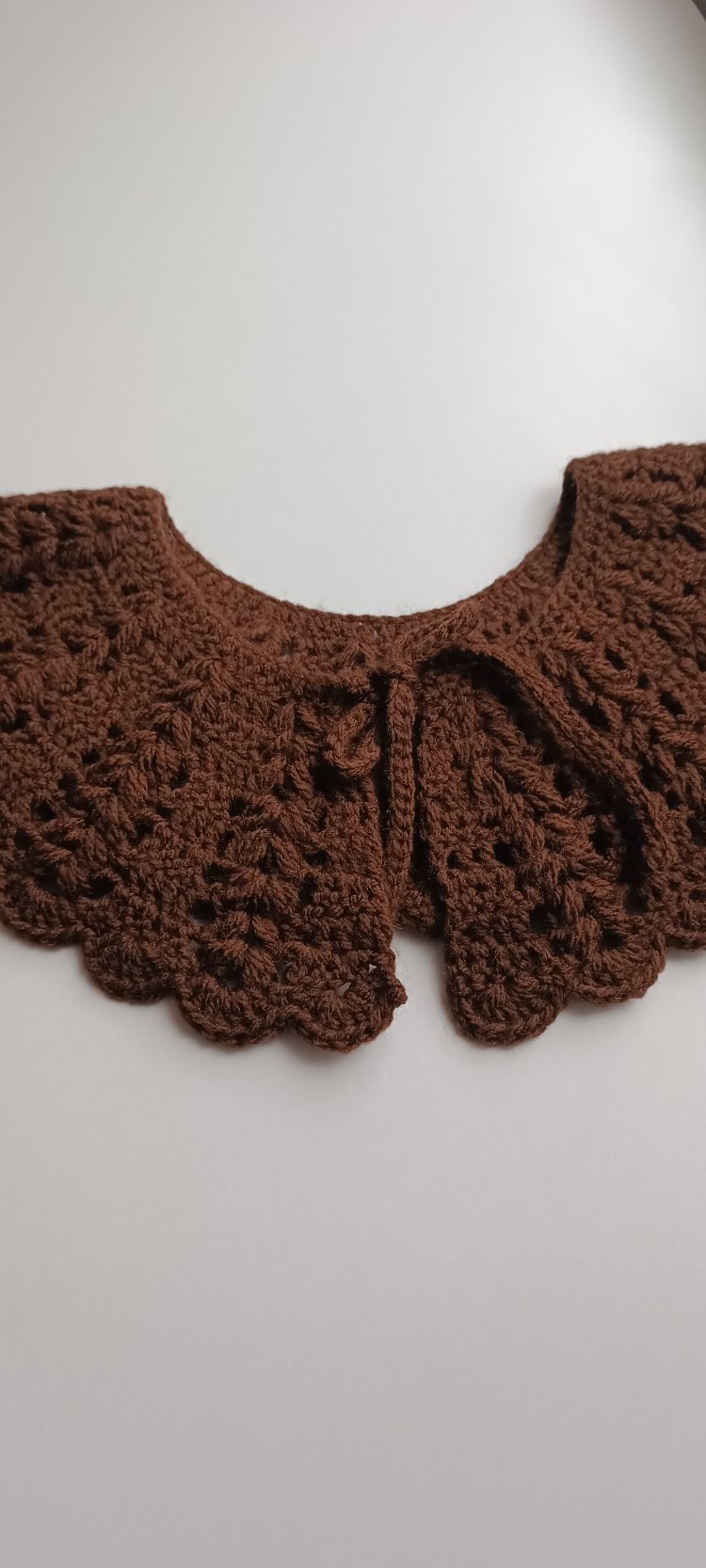 Vintage örgü Yaka