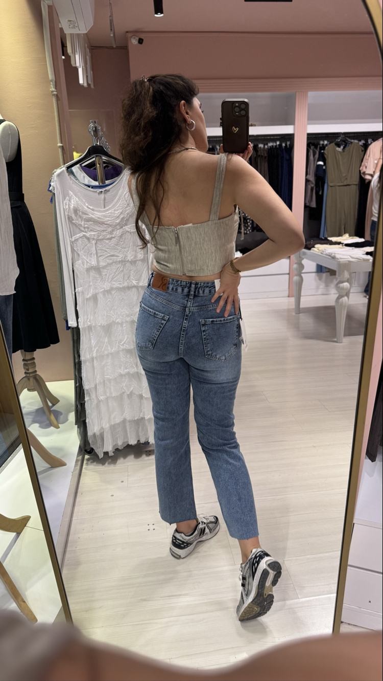Keten Dilimli Crop