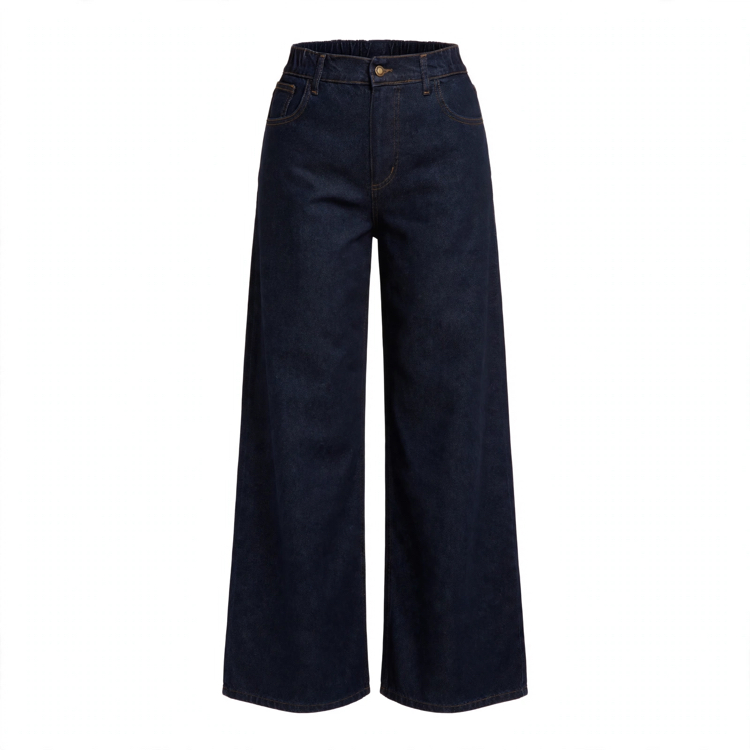 Lacivert Beli Lastikli Tensel Jean