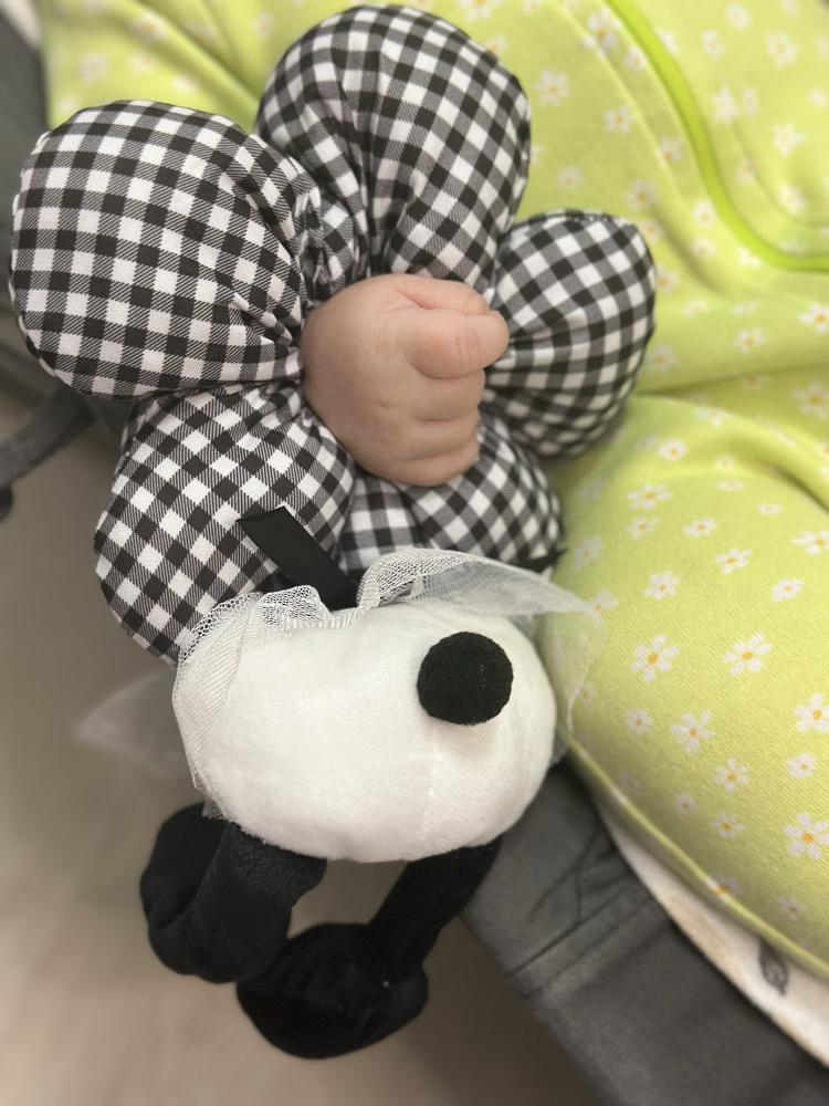 Siyah Peluş simit toka