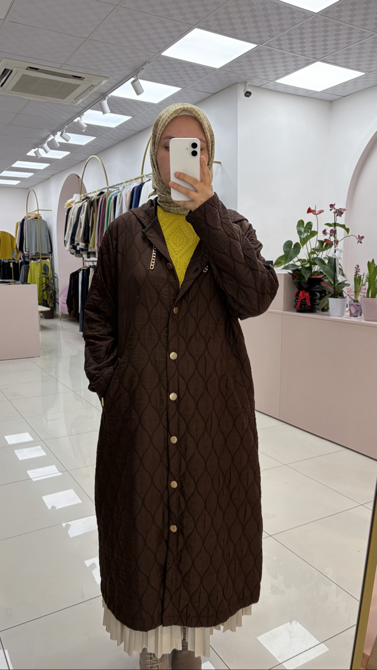 Kapüşonlu Kapitone Kap