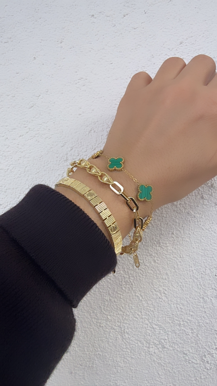 Cartier bileklik ataç modelimiz vintage yeşil bileklik  