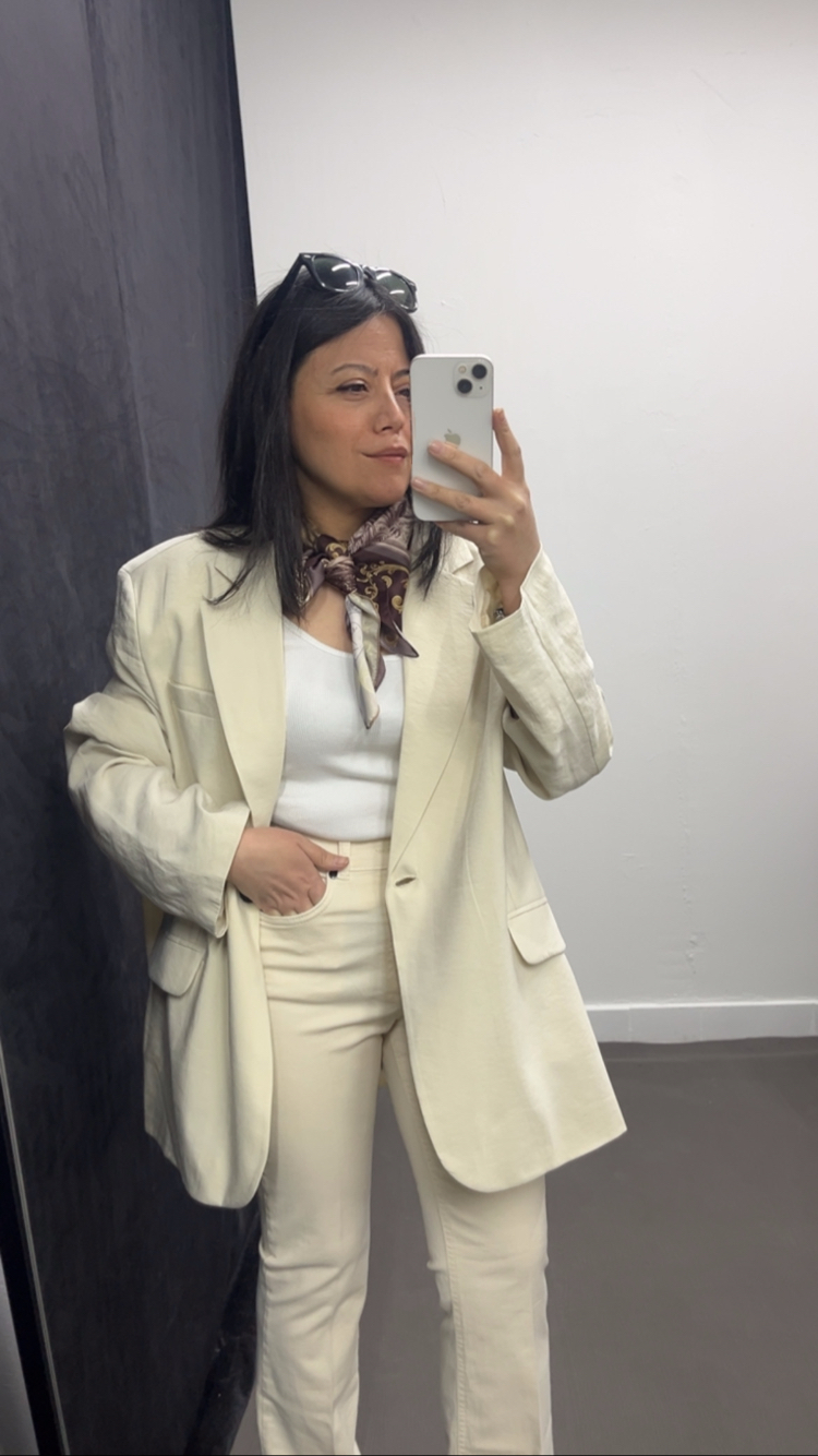 Premium Oversize Vatkalı Ceket Taş 