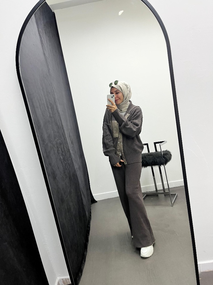 Sonpool Paraşüt Cep Detaylı Örme Trik Takım