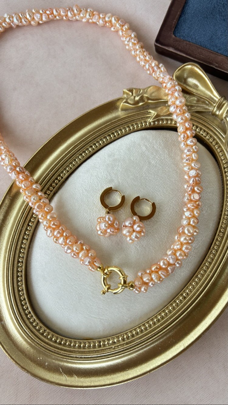 Gün batımı sarmaşık set (gümüş aparat )