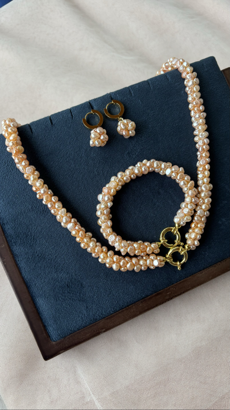 Gün batımı sarmaşık set (gümüş aparat )