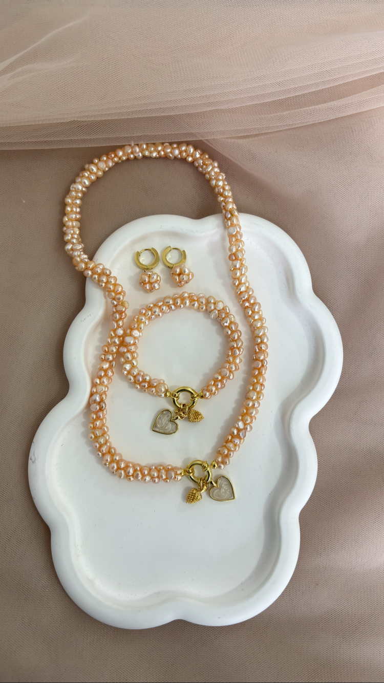 Gün batımı sarmaşık set (gümüş aparat )