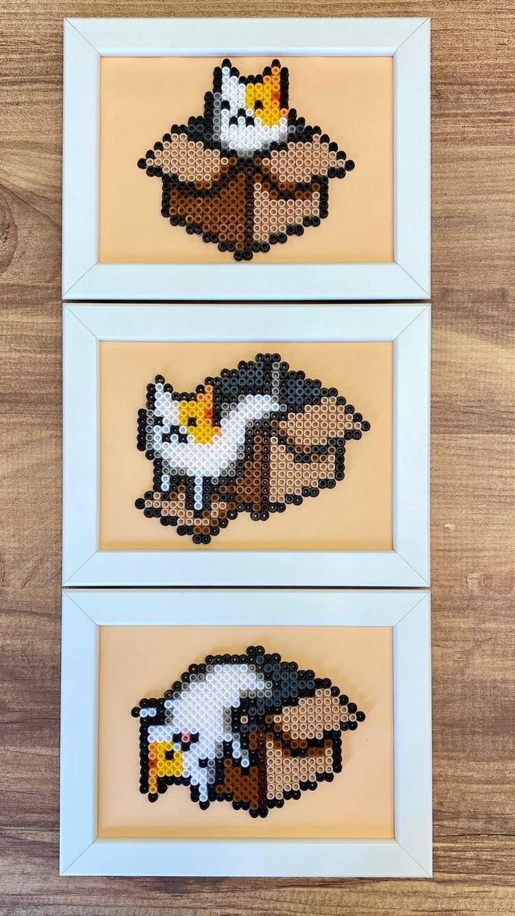 Üçlü Kedo Pixel Art
