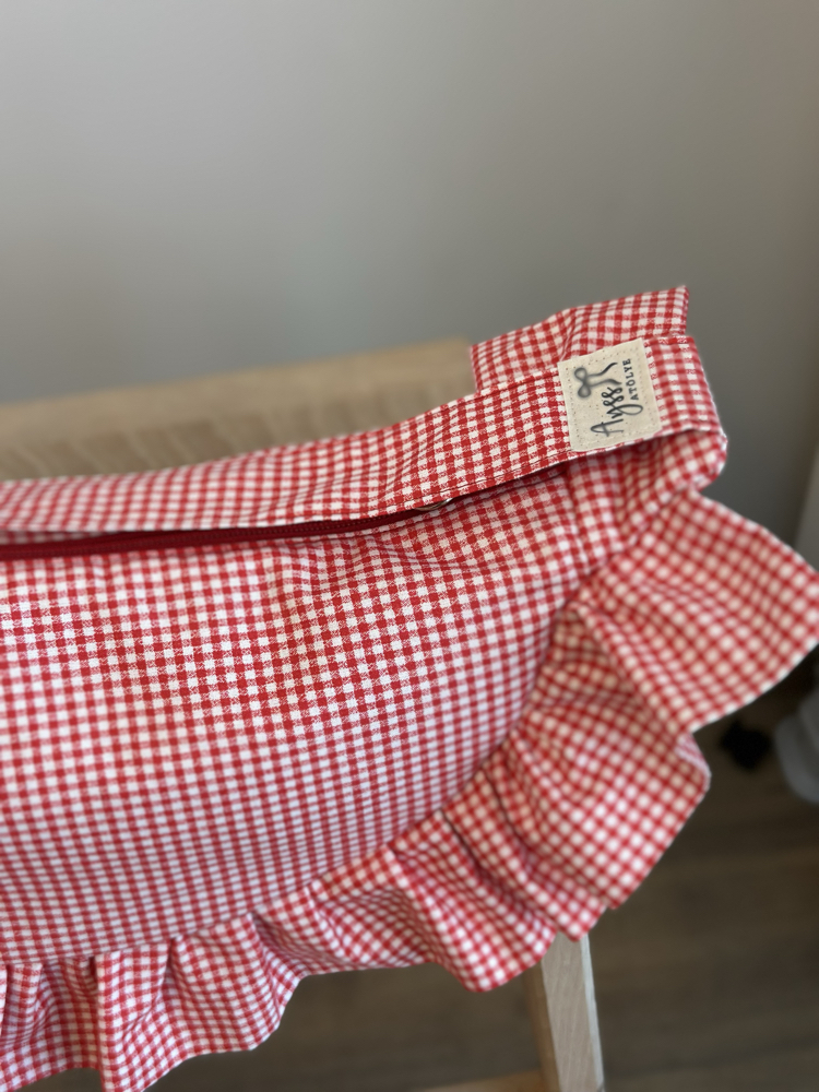 Kırmızı pitikare fırfırlı moonbag