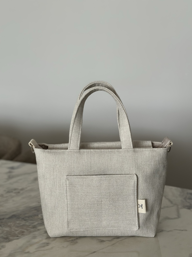 Bej tote bag