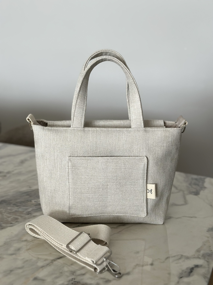 Bej tote bag