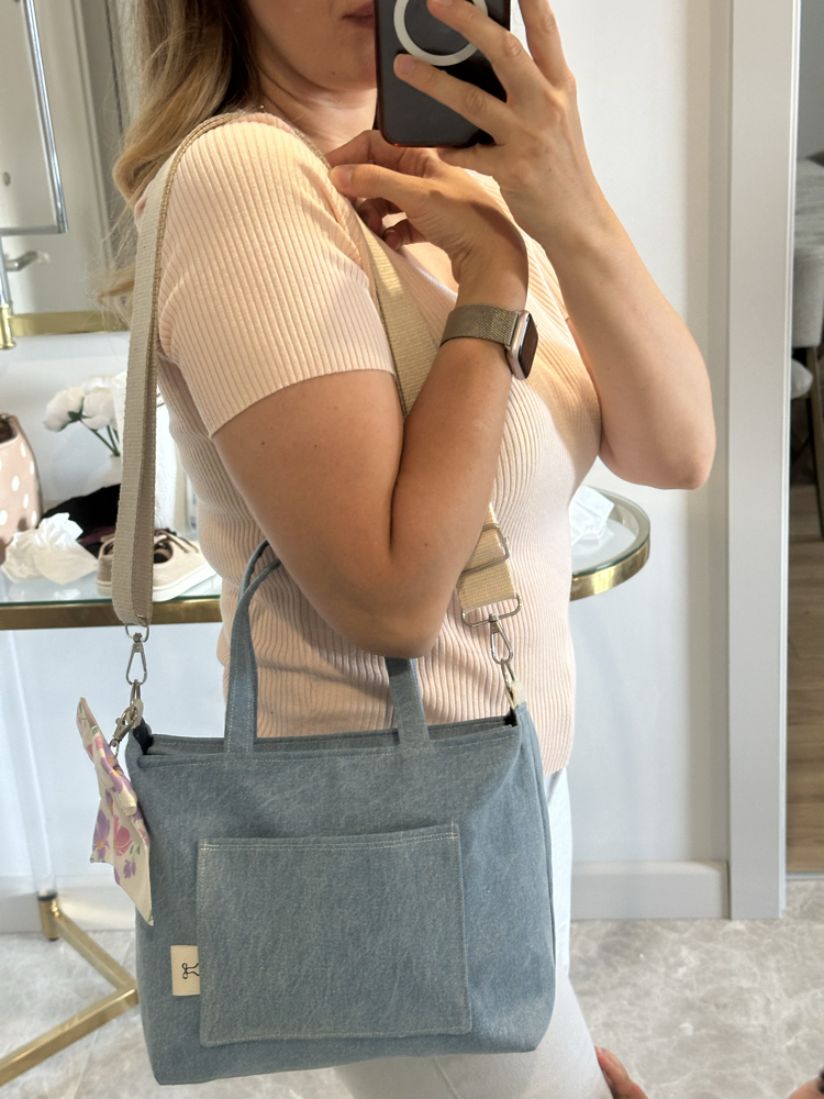Denim tote bag