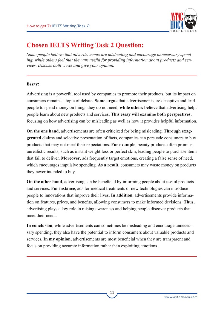 How to get 7+ IELTS Writing Task-2
