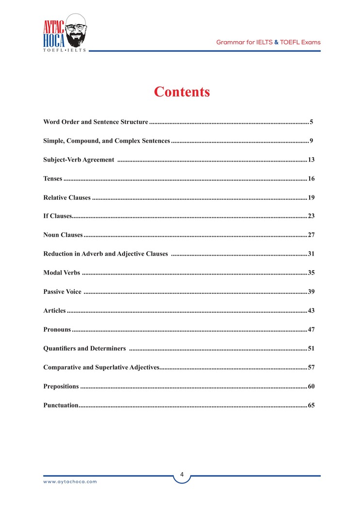 Grammar for IELTS and TOEFL Exams