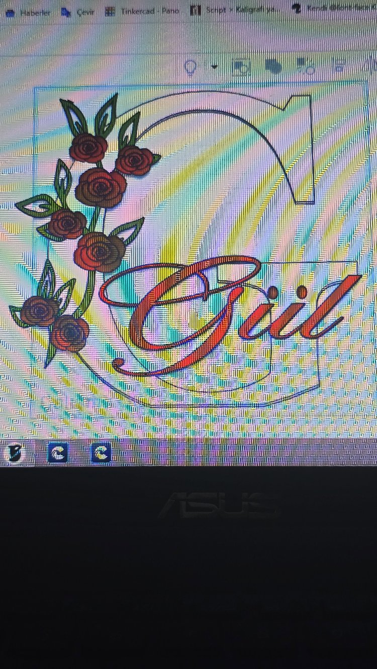 İsimli dekor Gül 